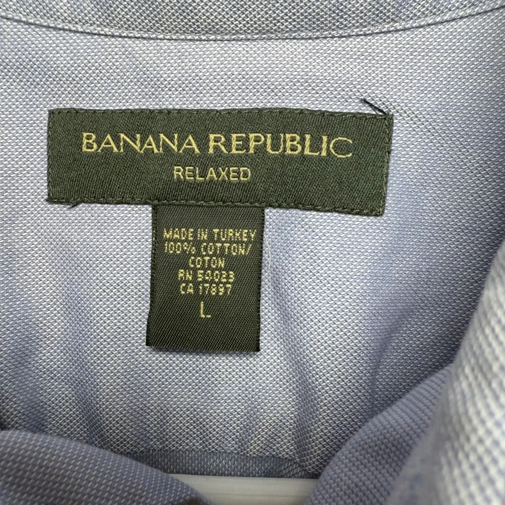 Banana Republic‎ Relaxed Fit Long Sleeve Button Down Shirt Size L 100% Cotton